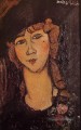 lolotte tête d’une femme dans un chapeau Amedeo Modigliani